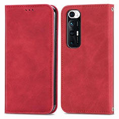 Coque Portefeuille Livre Cuir Etui Clapet S04D pour Xiaomi Mi 10S 5G Rouge