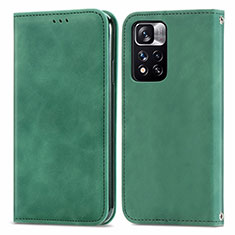 Coque Portefeuille Livre Cuir Etui Clapet S04D pour Xiaomi Mi 11i 5G (2022) Vert