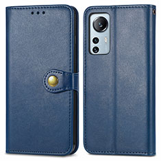 Coque Portefeuille Livre Cuir Etui Clapet S04D pour Xiaomi Mi 12 5G Bleu