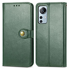 Coque Portefeuille Livre Cuir Etui Clapet S04D pour Xiaomi Mi 12 5G Vert