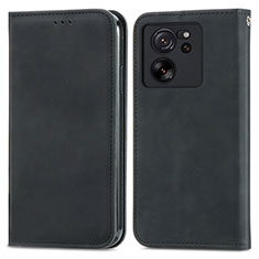 Coque Portefeuille Livre Cuir Etui Clapet S04D pour Xiaomi Mi 13T 5G Noir