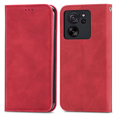 Coque Portefeuille Livre Cuir Etui Clapet S04D pour Xiaomi Mi 13T 5G Rouge