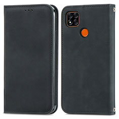 Coque Portefeuille Livre Cuir Etui Clapet S04D pour Xiaomi POCO C3 Noir