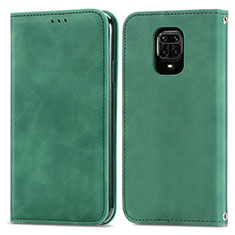 Coque Portefeuille Livre Cuir Etui Clapet S04D pour Xiaomi Poco M2 Pro Vert