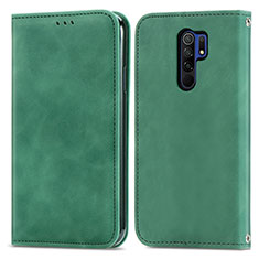 Coque Portefeuille Livre Cuir Etui Clapet S04D pour Xiaomi Poco M2 Vert