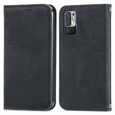 Coque Portefeuille Livre Cuir Etui Clapet S04D pour Xiaomi POCO M3 Pro 5G Noir