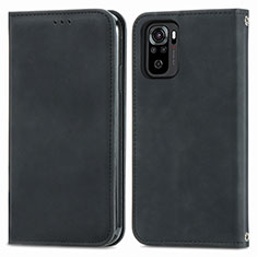 Coque Portefeuille Livre Cuir Etui Clapet S04D pour Xiaomi Poco M5S Noir