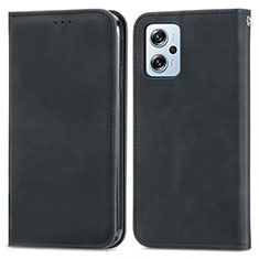 Coque Portefeuille Livre Cuir Etui Clapet S04D pour Xiaomi Poco X4 GT 5G Noir