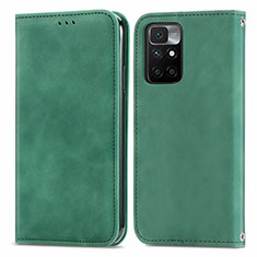 Coque Portefeuille Livre Cuir Etui Clapet S04D pour Xiaomi Redmi 10 (2022) Vert