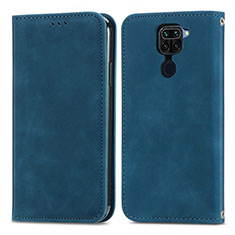 Coque Portefeuille Livre Cuir Etui Clapet S04D pour Xiaomi Redmi 10X 4G Bleu