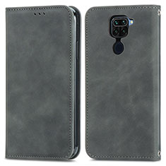 Coque Portefeuille Livre Cuir Etui Clapet S04D pour Xiaomi Redmi 10X 4G Gris