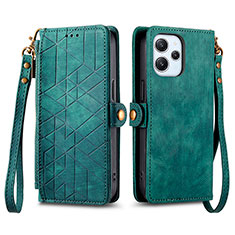 Coque Portefeuille Livre Cuir Etui Clapet S04D pour Xiaomi Redmi 12 4G Vert