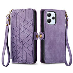 Coque Portefeuille Livre Cuir Etui Clapet S04D pour Xiaomi Redmi 12 4G Violet