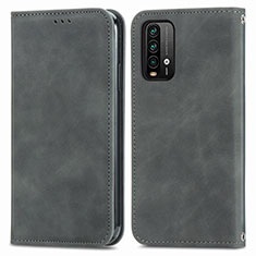 Coque Portefeuille Livre Cuir Etui Clapet S04D pour Xiaomi Redmi 9 Power Gris