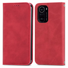 Coque Portefeuille Livre Cuir Etui Clapet S04D pour Xiaomi Redmi K40 Pro 5G Rouge