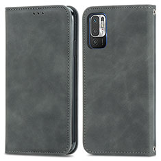 Coque Portefeuille Livre Cuir Etui Clapet S04D pour Xiaomi Redmi Note 10 JE 5G Gris