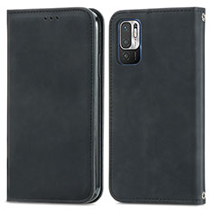 Coque Portefeuille Livre Cuir Etui Clapet S04D pour Xiaomi Redmi Note 10 JE 5G Noir