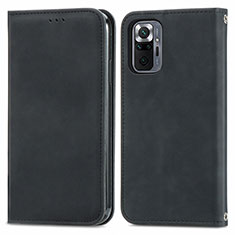 Coque Portefeuille Livre Cuir Etui Clapet S04D pour Xiaomi Redmi Note 10 Pro 4G Noir