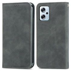 Coque Portefeuille Livre Cuir Etui Clapet S04D pour Xiaomi Redmi Note 11 Pro+ Plus 5G Gris