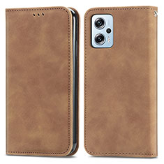 Coque Portefeuille Livre Cuir Etui Clapet S04D pour Xiaomi Redmi Note 11 Pro+ Plus 5G Marron