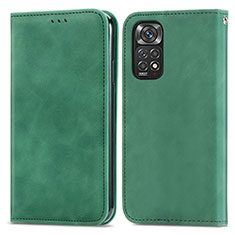 Coque Portefeuille Livre Cuir Etui Clapet S04D pour Xiaomi Redmi Note 12 Pro 4G Vert