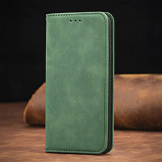 Coque Portefeuille Livre Cuir Etui Clapet S04D pour Xiaomi Redmi Note 9 5G Vert