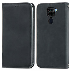 Coque Portefeuille Livre Cuir Etui Clapet S04D pour Xiaomi Redmi Note 9 Noir