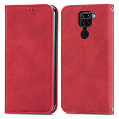 Coque Portefeuille Livre Cuir Etui Clapet S04D pour Xiaomi Redmi Note 9 Rouge