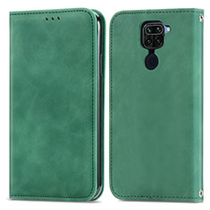 Coque Portefeuille Livre Cuir Etui Clapet S04D pour Xiaomi Redmi Note 9 Vert