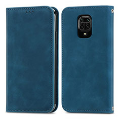 Coque Portefeuille Livre Cuir Etui Clapet S04D pour Xiaomi Redmi Note 9S Bleu