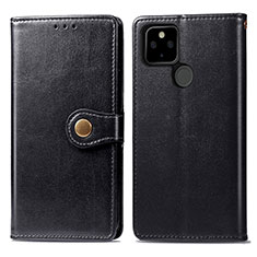 Coque Portefeuille Livre Cuir Etui Clapet S05D pour Google Pixel 5 XL 5G Noir