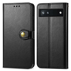 Coque Portefeuille Livre Cuir Etui Clapet S05D pour Google Pixel 6a 5G Noir