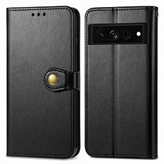 Coque Portefeuille Livre Cuir Etui Clapet S05D pour Google Pixel 7 Pro 5G Noir