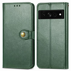 Coque Portefeuille Livre Cuir Etui Clapet S05D pour Google Pixel 7 Pro 5G Vert