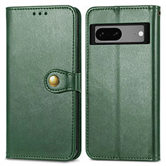 Coque Portefeuille Livre Cuir Etui Clapet S05D pour Google Pixel 7a 5G Vert