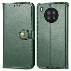 Coque Portefeuille Livre Cuir Etui Clapet S05D pour Huawei Honor 50 Lite Vert