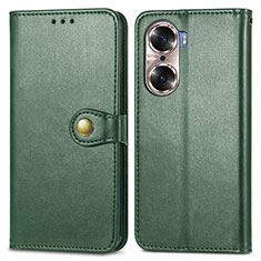 Coque Portefeuille Livre Cuir Etui Clapet S05D pour Huawei Honor 60 5G Vert