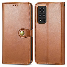 Coque Portefeuille Livre Cuir Etui Clapet S05D pour Huawei Honor V40 5G Marron