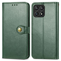 Coque Portefeuille Livre Cuir Etui Clapet S05D pour Huawei Honor X30i Vert