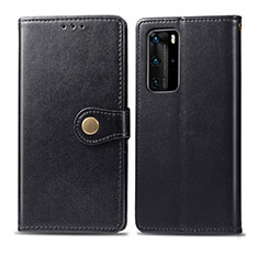 Coque Portefeuille Livre Cuir Etui Clapet S05D pour Huawei P40 Pro Noir