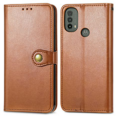 Coque Portefeuille Livre Cuir Etui Clapet S05D pour Motorola Moto E30 Marron