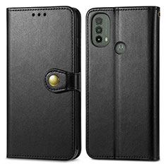 Coque Portefeuille Livre Cuir Etui Clapet S05D pour Motorola Moto E30 Noir