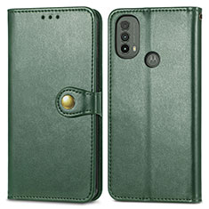 Coque Portefeuille Livre Cuir Etui Clapet S05D pour Motorola Moto E30 Vert