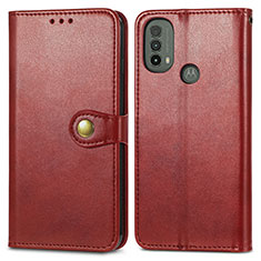 Coque Portefeuille Livre Cuir Etui Clapet S05D pour Motorola Moto E40 Rouge