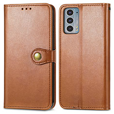 Coque Portefeuille Livre Cuir Etui Clapet S05D pour Motorola Moto Edge 20 5G Marron