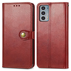 Coque Portefeuille Livre Cuir Etui Clapet S05D pour Motorola Moto Edge 20 5G Rouge