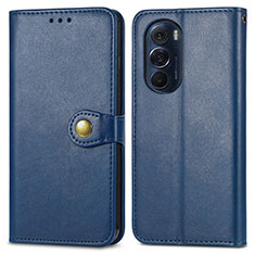 Coque Portefeuille Livre Cuir Etui Clapet S05D pour Motorola Moto Edge X30 5G Bleu