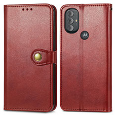 Coque Portefeuille Livre Cuir Etui Clapet S05D pour Motorola Moto G Play (2023) Rouge