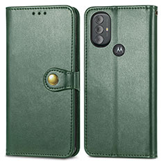 Coque Portefeuille Livre Cuir Etui Clapet S05D pour Motorola Moto G Play Gen 2 Vert