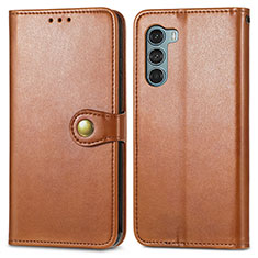 Coque Portefeuille Livre Cuir Etui Clapet S05D pour Motorola Moto G200 5G Marron